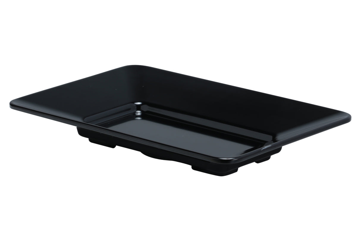 Tray, Black, Melamine, Rectangular, Pacific Trim, 12"x8"x1.5"