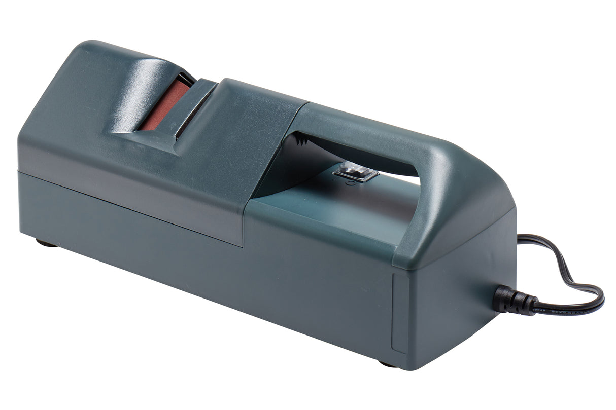 Knife Sharpener with Cover, Coarse and Medium Grinding Wheels