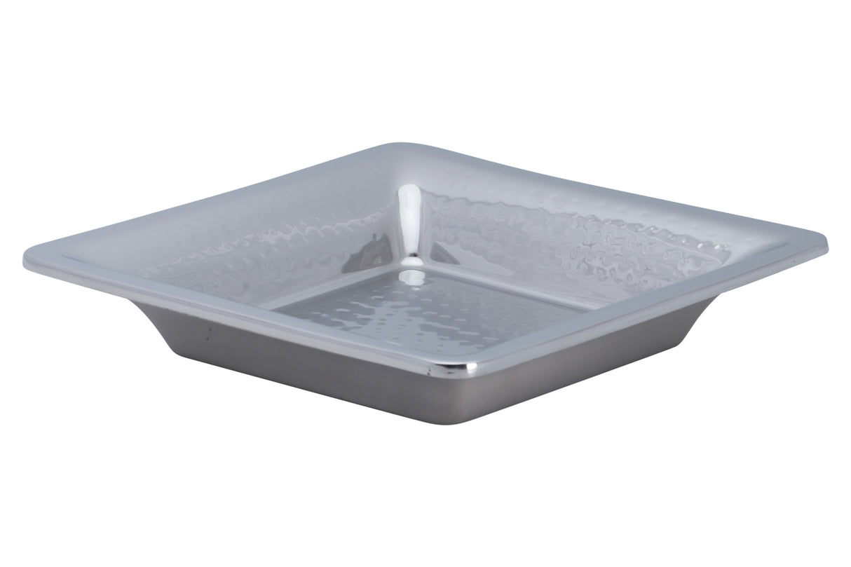 Cold Wave Platter, 11-1/8" x 11-7/8" x 2-1/4", Gel-Filled, Hammer Finish, Square