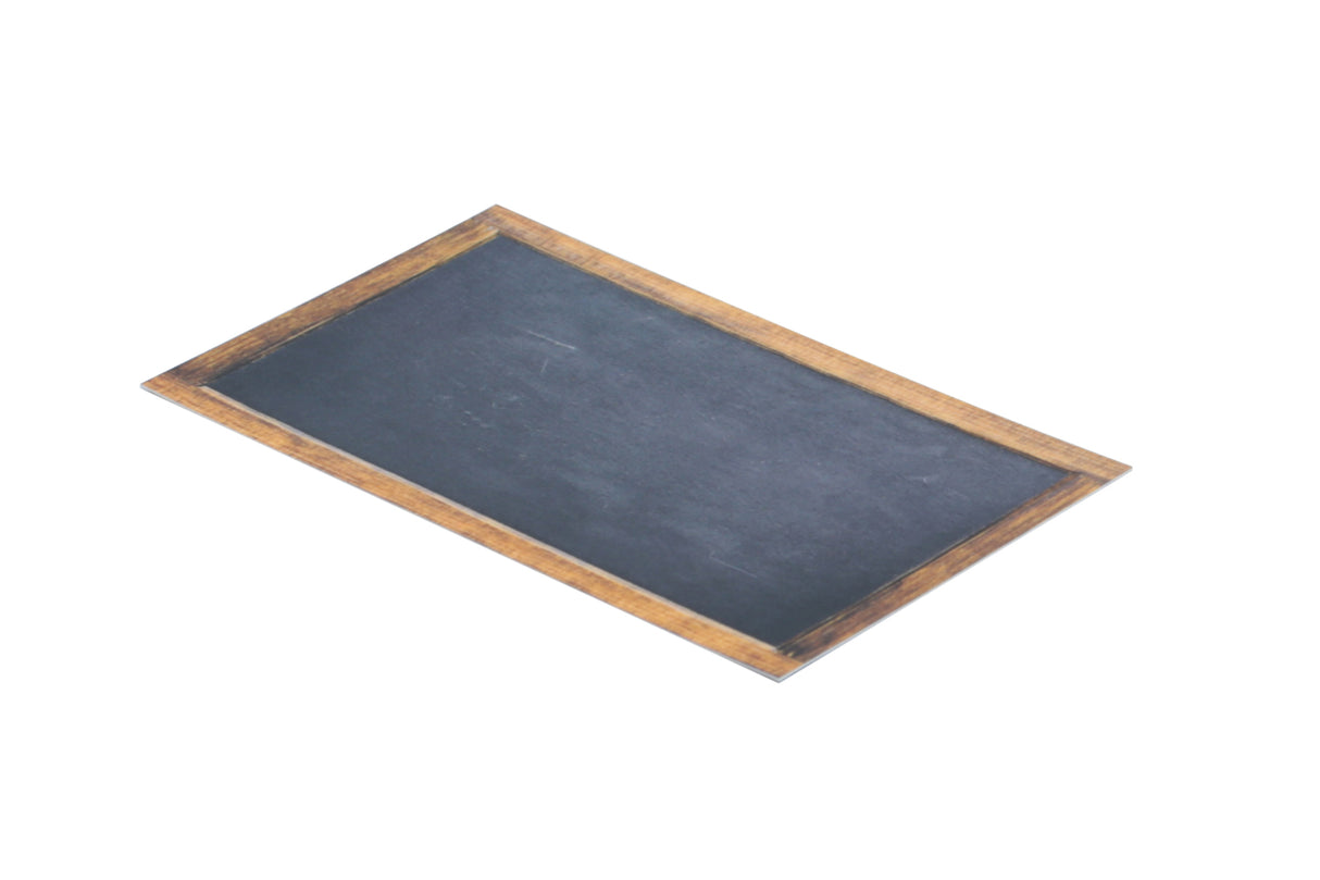 Plastisized Sign, Black and Brown Chalkboard, 2.25"x3.25"