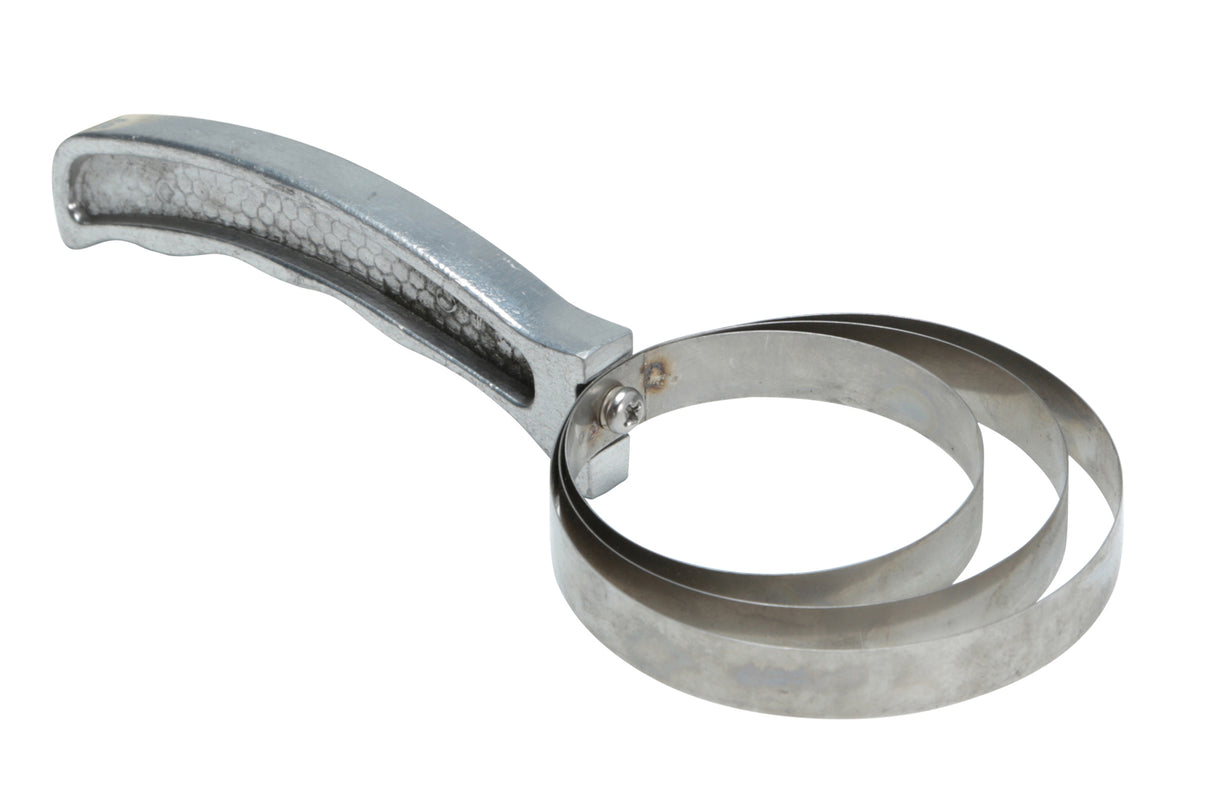 Bone Dust Scraper, Round, Aluminum Handle (S/S Blade)